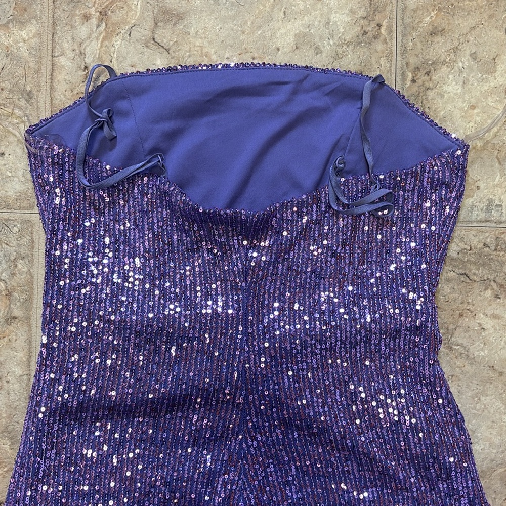 Purple Sequin Dress Size M - Picture 11 of 11